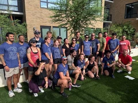 Battle of the Buildings competitors group photo